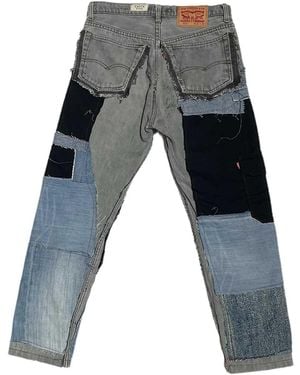 Zasta Studio Shred Couture Denim B Deconstructive Denim Jeans - Grey
