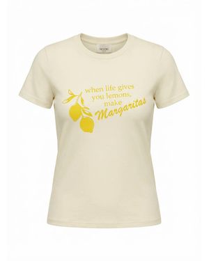 Nooki Design Margarita T Shirt-Cream - Yellow