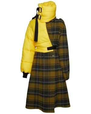 SVETA Milano Kensington Coat With Overlapped Down Jacket - Yellow