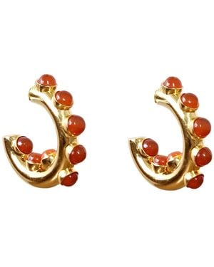 Bounkit Nicole Hoops Carnelian - Metallic