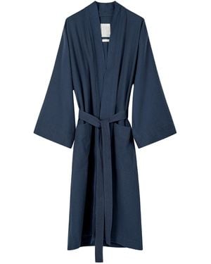 Tamiko Nami Cotton Kimono Robe - Blue