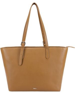Paul Costelloe Bernice Leather Tote Bag - Brown