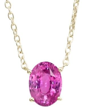 Juvetti Ovo Necklace Set With Vivid Sapphire - Pink