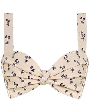 Montce Cynthia Floral Hayden Bikini Top - Natural