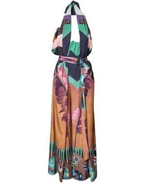 ARTISTA Ivy Scarf Wide Palazzo Leg Jumpsuit - Orange