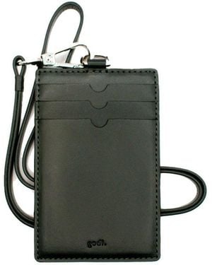 godi. Handmade Leather Strap Lanyard Cardholder - Green