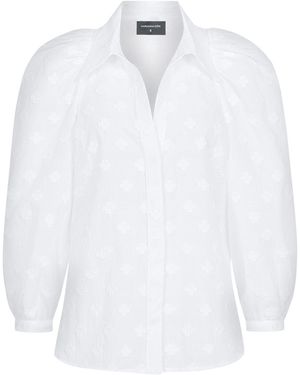 Marianna Déri Blouse With Woven Flowers - White