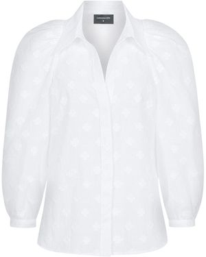 Marianna Déri Blouse With Woven Flowers - White