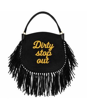 Lilly Loves Dirty Stop Out Tassel Bag - Black
