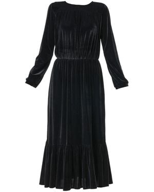 Metamorph Long Velvet Dress - Black