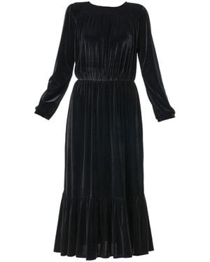 Metamorph Long Velvet Dress - Black