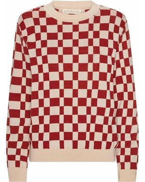 GROBUND Frida Knitted Blouse - Red