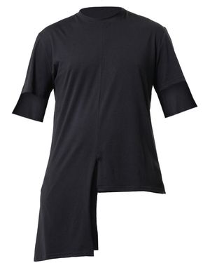 Metamorph Cotton Asymmetrical T-Shirt - Blue