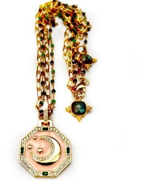 Persia Dona Jewelry Twinkle Star Moon Necklace - Metallic