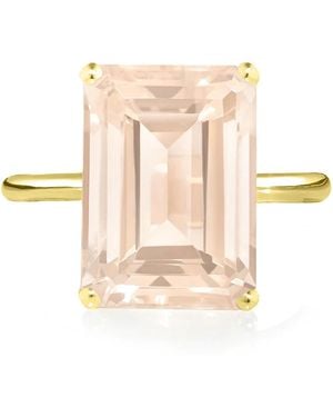 Augustine Jewels Vermeil Rose Quartz Cocktail Ring - Natural