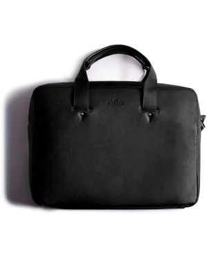 Harber London Everyday Leather Briefcase - Black