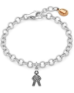 Unaloe Sterling Little Boy Star Bracelet - Metallic