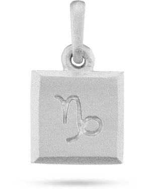 7879 Capricorn Zodiac Pendant - White