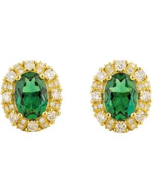 Juvetti Viva Earrings Emerald & Diamond - Green