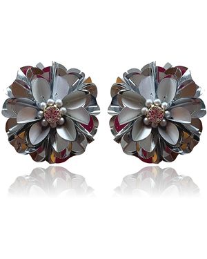 PINAR OZEVLAT Blossom Studs Two Tone - Metallic