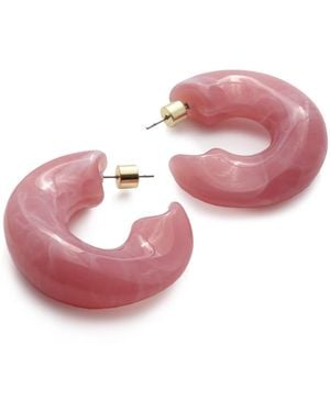 Hye Jane Jewelry Marbled Rena Resin Hoops - Pink