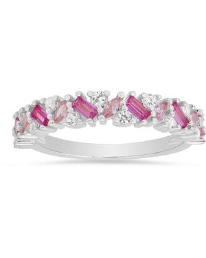 Kylie Harper Sterling Multi-Shape Ombre Band Ring - Purple