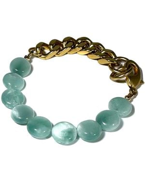 Rachel Nathan Remix Moonstone Coin Bracelet - Green