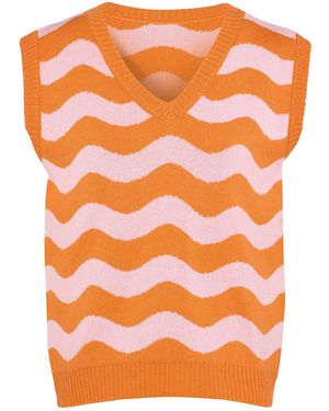 INGMARSON Waves Vest Wool & Cashmere - Orange