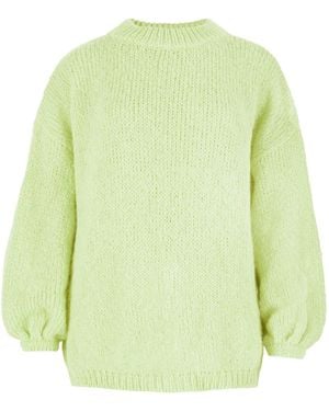 SALANIDA Melody Mohair Jumper Limone - Green