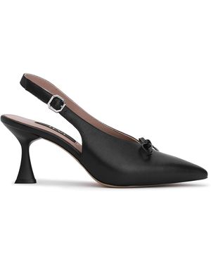 Ilvi Vyver Leather Heeled Sandal - Black