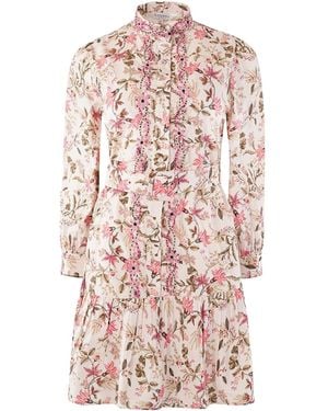 Raishma Sierra Cream Dress - Pink