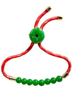 seree Paracord Jade Slider Bracelet - White