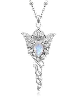 Azura Jewelry New York Evenfall Star Moonstone Necklace Vermeil - Metallic