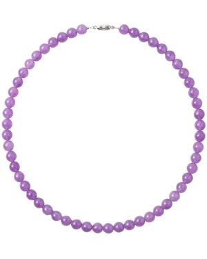 seree Lilac Jade Beaded Necklace - White