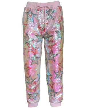 Any Old Iron Iridescent Star Sequin Joggers - Multicolour