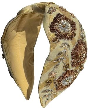 VETKA Neutrals Headband Amber Bloom - Metallic