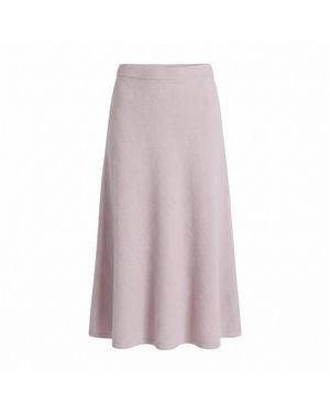 Fiora Muse A-Line Cashmere Skirt - Purple