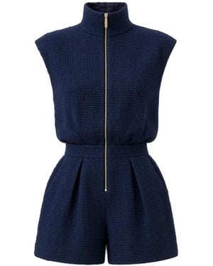 Mandarano Capri Tailored Playsuit - Blue
