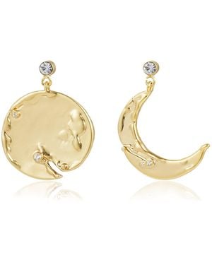 Rare Matters Jewelry Alluring Sun & Moon Earrings - Metallic