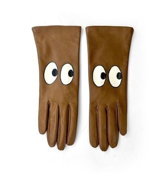 Maison Rubaiyat Pauline Hand-Painted Nappa Leather Art Gloves – Look - White