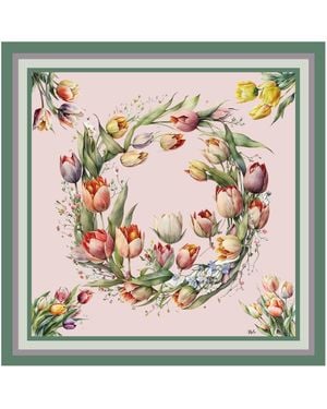 Ralufineart Tulips Reverie Scarf - Metallic