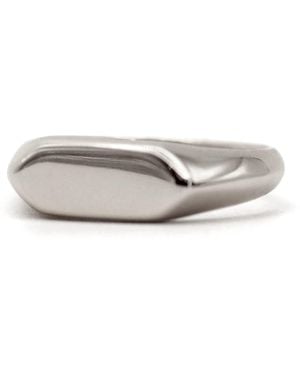 VicStoneNYC Fine Jewelry Bold Bar Signet Ring For - White