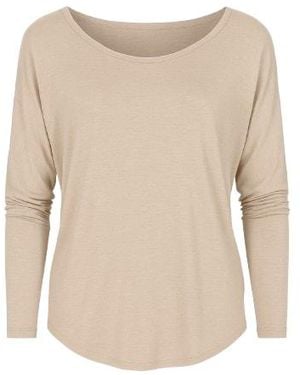 Conquista Neutrals Loose Fit Long Sleeve Top - Natural