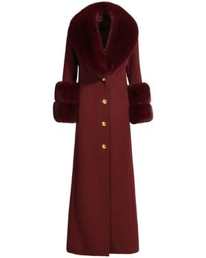 Hortons England Huntington Burgundy Cashmere Coat - Red