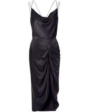 AGGI by HALEWSKI Ava Glossy Dress - Black