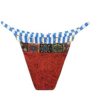 Akosha Swimwear Cinco Bottom Terracotta - Blue