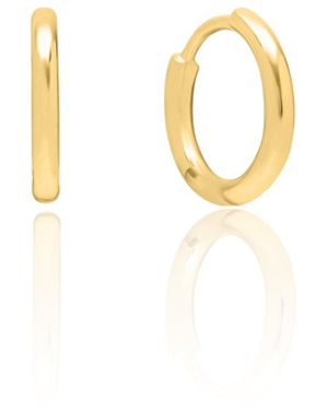 Auree Venice Huggie Hoop Earrings, On Sterling - Metallic