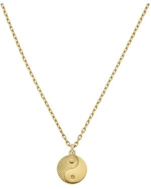 Zoe & Morgan Yin Yang Necklace - Metallic