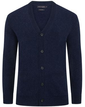 Paul James Knitwear Lambswool Alfie Cardigan - Blue