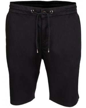 DAVID WEJ Plain Drawstring Shorts – - Black